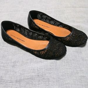 Black lace flats by Lucky Brand. Sz 7.5